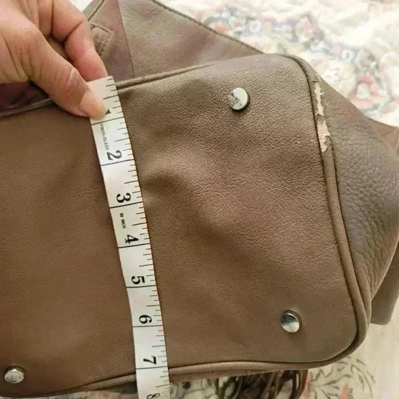 Sam Edelman ~ Monica Brown Leather and Suede Shoulder Bucket Bag